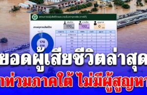 สธ.เผยยอดผู้เสียชีวิตล่าสุด น้ำท่วมภาคใต้ ไม่มีผู้สูญหาย