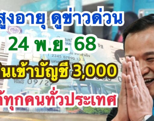 อนุวัตจัดให้ แจ้งผู้สูงอายุ14.5ล้านคนได้สิทธิพิเศษ ไม่ต้องลงทะเบียนรับเงินอุดหนุนพิเศษ