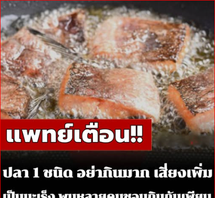 แพทย์เตือน! ปลา 1 ชนิด อย่ากินมาก เสี่ยงเพิ่มเป็นมะเร็ง พบหลายคนชอบกินกันเพียบ