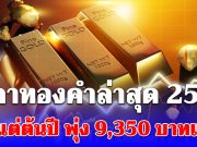 ราคาทองคำล่าสุด 2569 ตั้งแต่ต้นปี พุ่ง 9,350 บาทแล้ว เช็กการปรับขึ้น-ลง