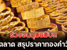 ร่วงจนกุมขมับ!! ปิดตลาด สรุปราคาทองคำวันนี้