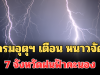 ประกาศแล้ว! กรมอุตุฯ เตือน หนาวจัด เปิด 7 จังหวัดฝนฟ้าคะนองพรุ่งนี้