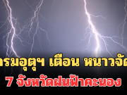 ประกาศแล้ว! กรมอุตุฯ เตือน หนาวจัด เปิด 7 จังหวัดฝนฟ้าคะนองพรุ่งนี้