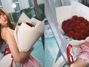 ดาราสาว จุดชนวนสงสัย กำลังมีหนุ่มตามจีบ หลังได้กุหลาบแดงช่อใหญ่
