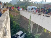 สลดใจ สาวขับเก๋งเสียหลักหลุดโค้งสะพาน หน้า รร.บ้านตาขุน ดับ 1 ราย